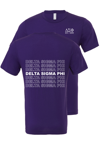 Delta Sigma Phi Repeating Name Short Sleeve T-Shirts