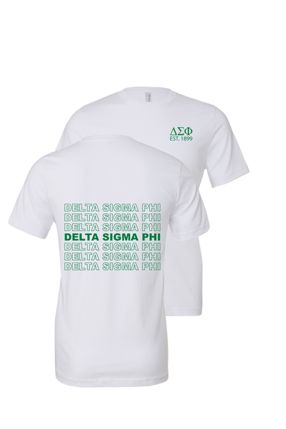 Delta Sigma Phi Repeating Name Short Sleeve T-Shirts