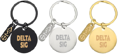 Delta Sigma Phi Name and Letters Keychains