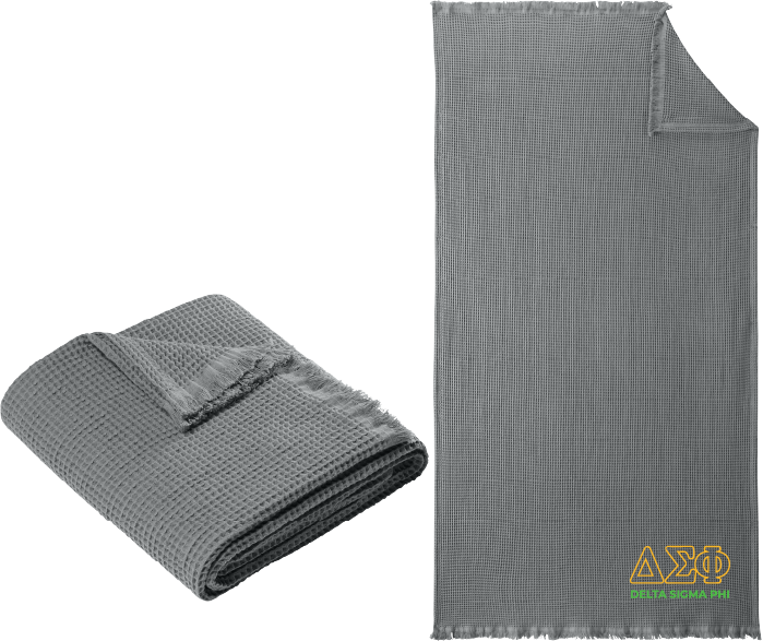 Delta Sigma Phi Letters and Name Blankets