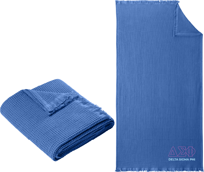 Delta Sigma Phi Letters and Name Blankets
