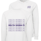 Delta Sigma Pi Repeating Name Crewneck Sweatshirts