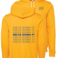 Delta Sigma Pi Repeating Name Hooded Sweatshirts