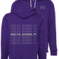 Delta Sigma Pi Repeating Name Hooded Sweatshirts