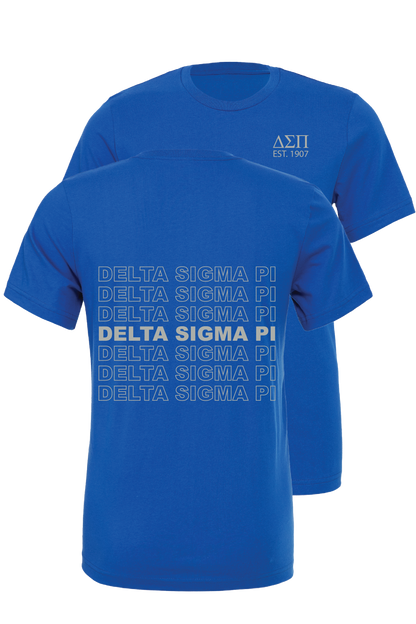 Delta Sigma Pi Repeating Name Short Sleeve T-Shirts