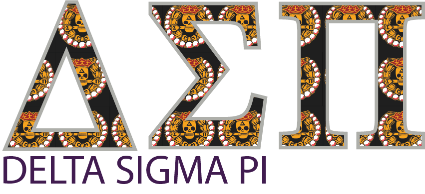 Delta Sigma Pi Applique Letters Hooded Sweatshirt