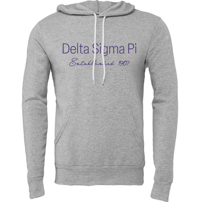 Delta Sigma Pi Embroidered Printed Name Hooded Sweatshirts