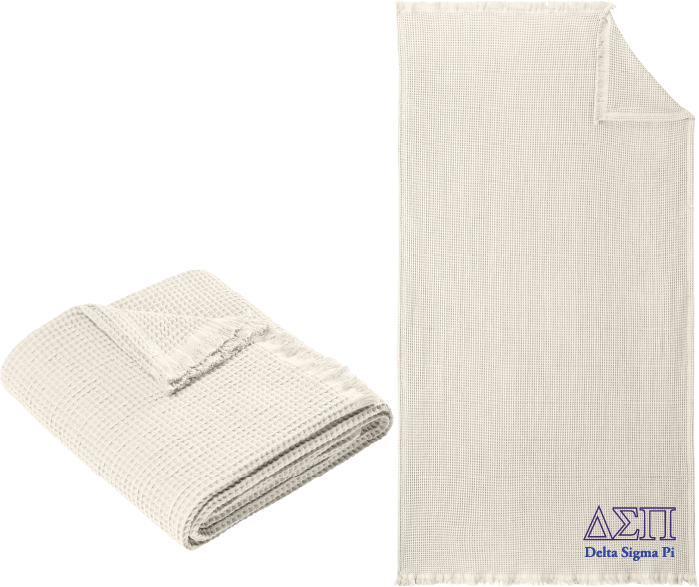 Delta Sigma Pi Letters and Name Blankets