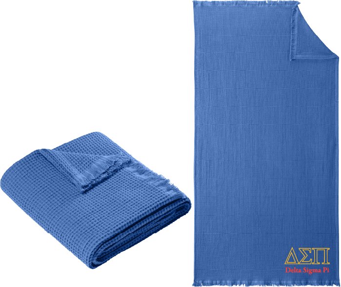 Delta Sigma Pi Letters and Name Blankets