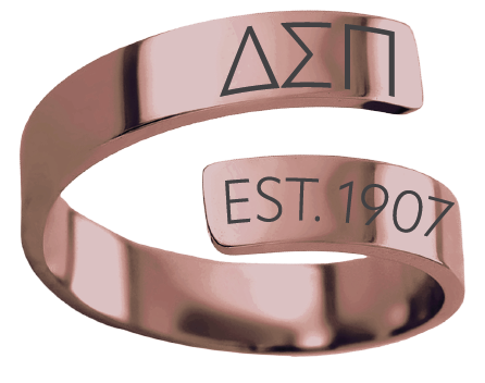 Delta Sigma Pi Year and Letters Rings