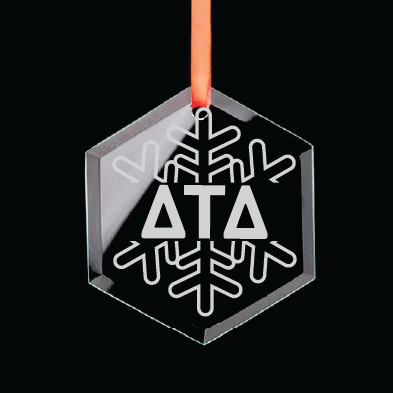 Delta Tau Delta Hexagon Single-Snowflake Ornament