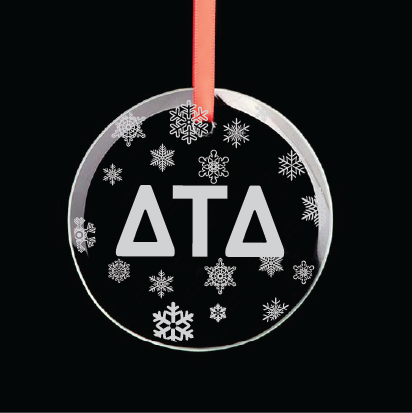 Delta Tau Delta Round Multi-Snowflake Ornament