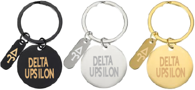 Delta Upsilon and Letters Keychains