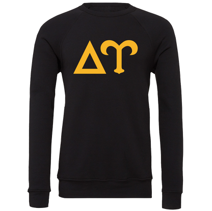 Delta Upsilon Lettered Crewneck Sweatshirts