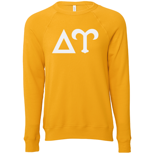 Delta Upsilon Embroidered Lettered Crewneck Sweatshirts