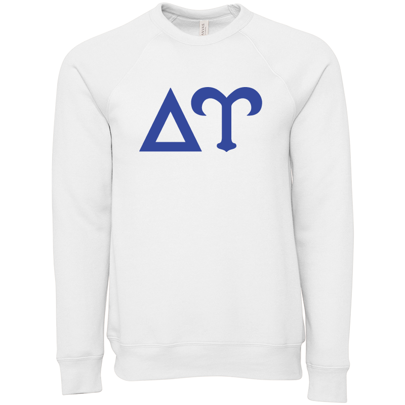 Delta Upsilon Lettered Crewneck Sweatshirts