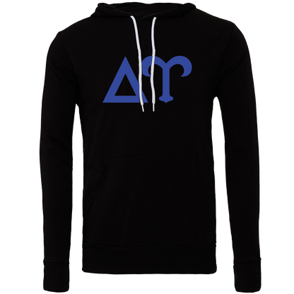 Delta Upsilon Lettered Hooded Sweatshirts