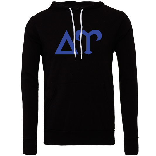 Delta Upsilon Lettered Hoodie Black