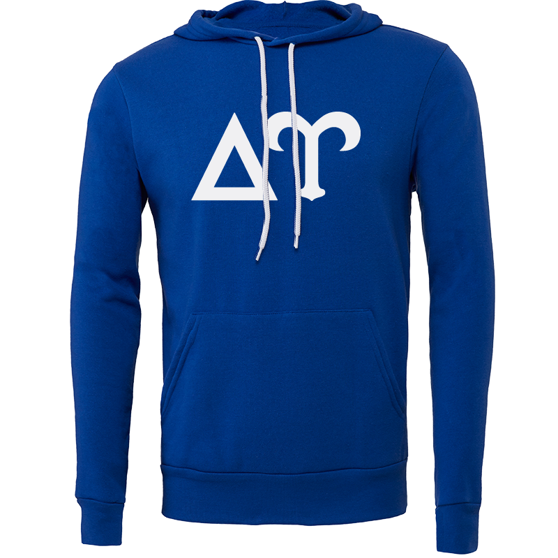 Delta Upsilon Lettered Hooded Sweatshirts