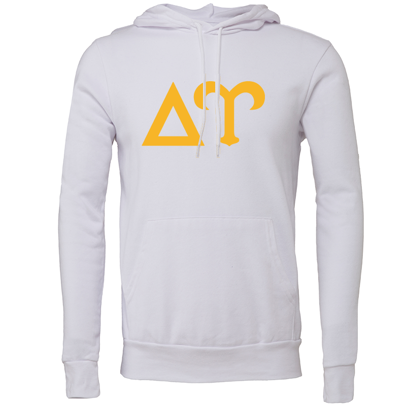 Delta Upsilon Lettered Hooded Sweatshirts