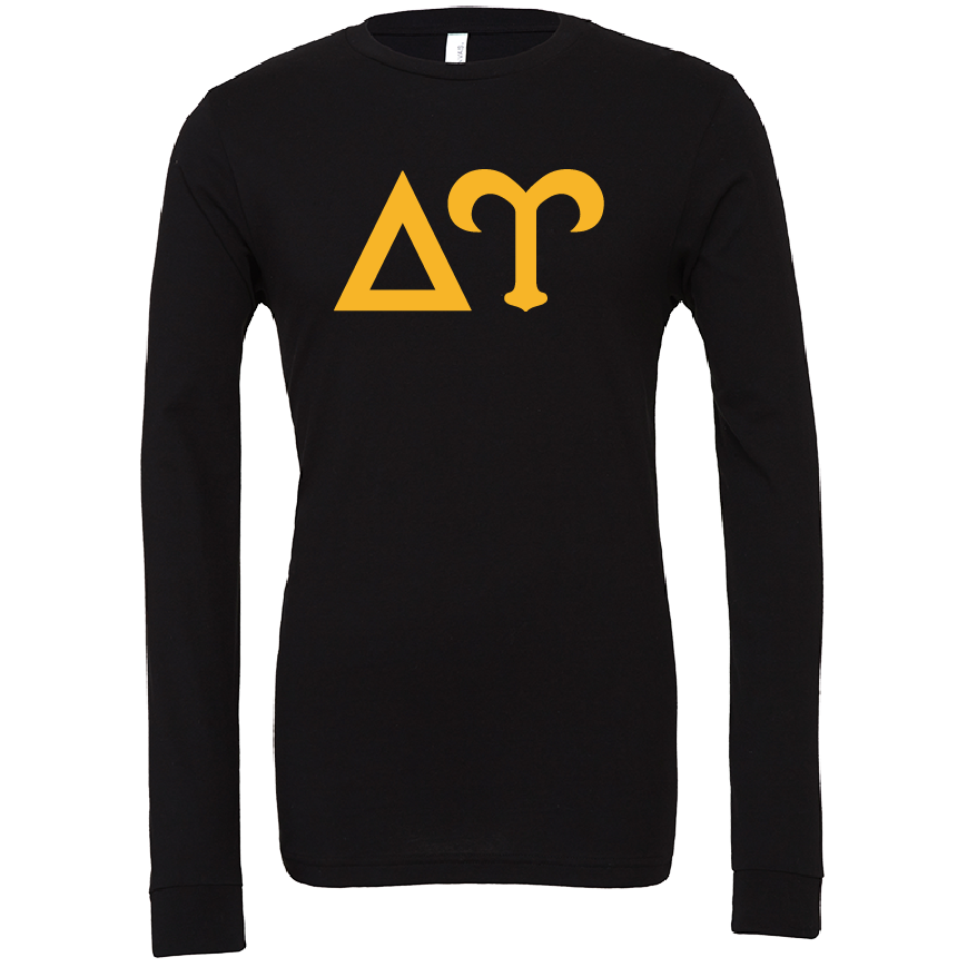 Delta Upsilon Lettered Long Sleeve T-Shirts