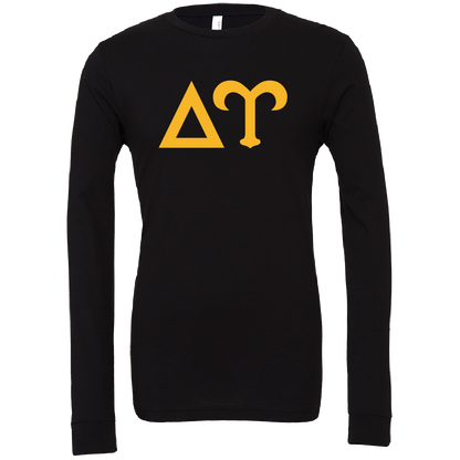 Delta Upsilon Lettered Long Sleeve T-Shirts