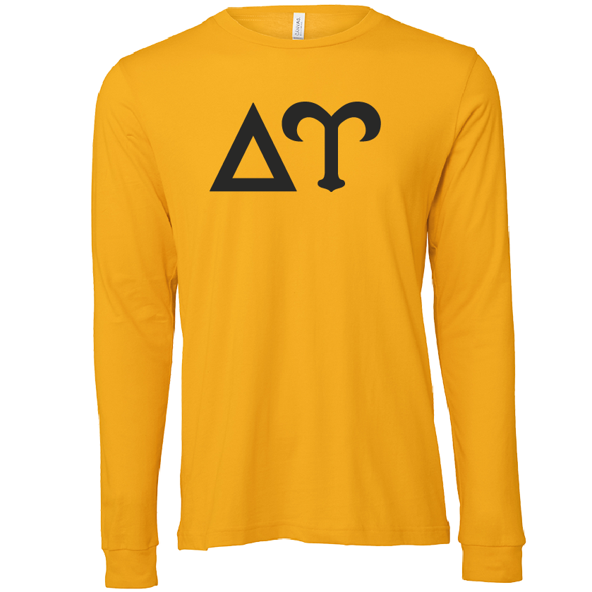 Delta Upsilon Lettered Long Sleeve T-Shirts