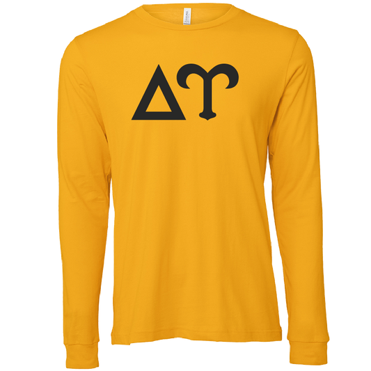 Delta Upsilon Lettered Long Sleeve T-Shirts