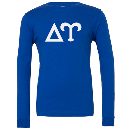 Delta Upsilon Lettered Long Sleeve T-Shirts