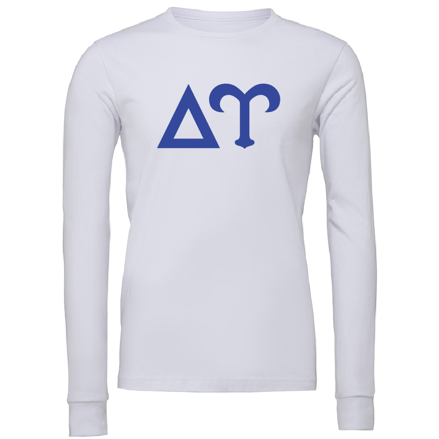 Delta Upsilon Lettered Long Sleeve T-Shirts