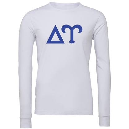 Delta Upsilon Lettered Long Sleeve T-Shirts