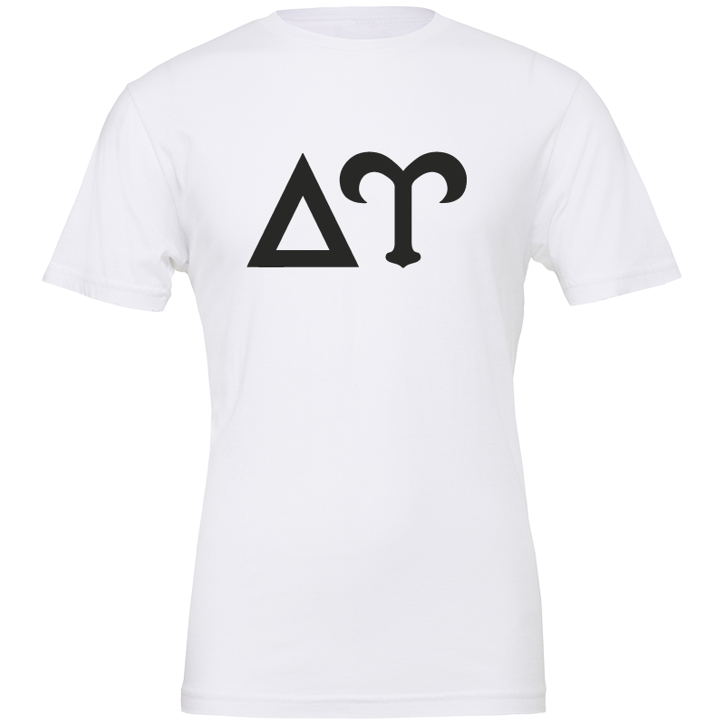 Delta Upsilon Lettered Short Sleeve T-Shirts