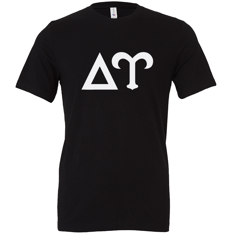 Delta Upsilon Lettered Short Sleeve T-Shirts