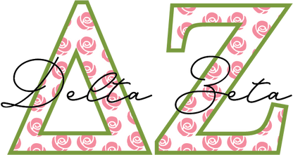 Delta Zeta Applique Letters Crewneck Sweatshirt