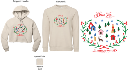 Delta Zeta Christmas Village Crewneck