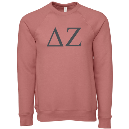 Delta Zeta Lettered Crewneck Sweatshirts