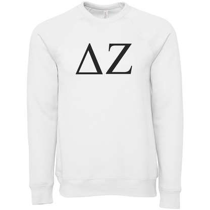 Delta Zeta Lettered Crewneck Sweatshirts