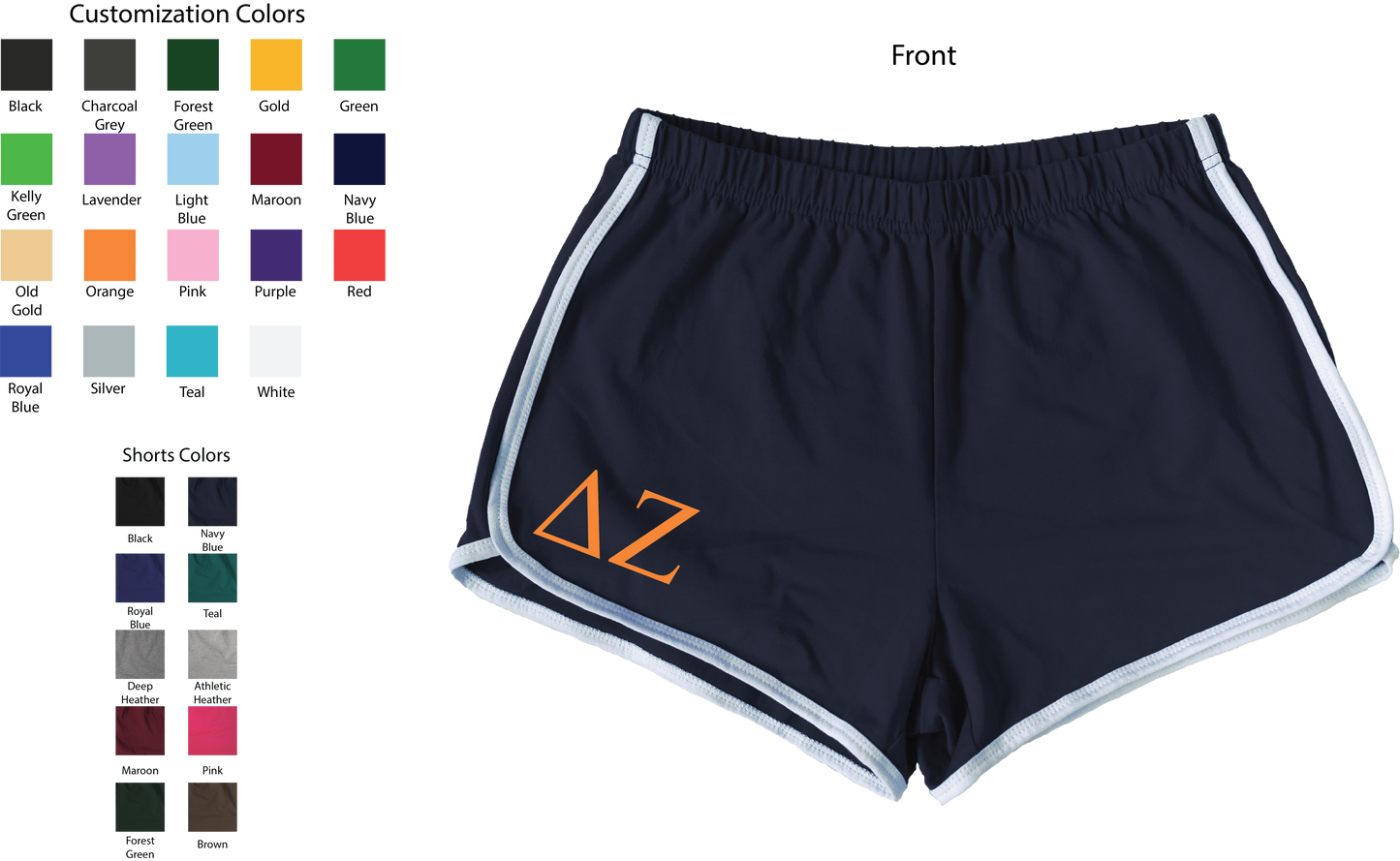 Delta Zeta Lettered Women's Shorts