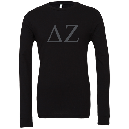 Delta Zeta Lettered Long Sleeve T-Shirts