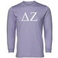Delta Zeta Lettered Long Sleeve T-Shirts
