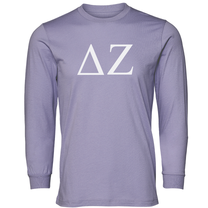 Delta Zeta Lettered Long Sleeve T-Shirts