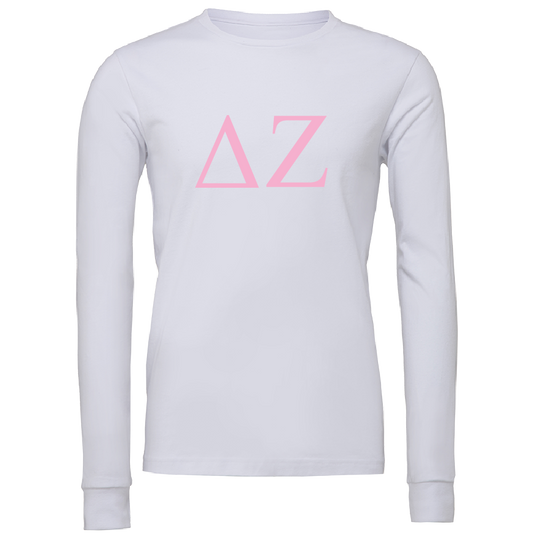 Delta Zeta Lettered Long Sleeve T-Shirts
