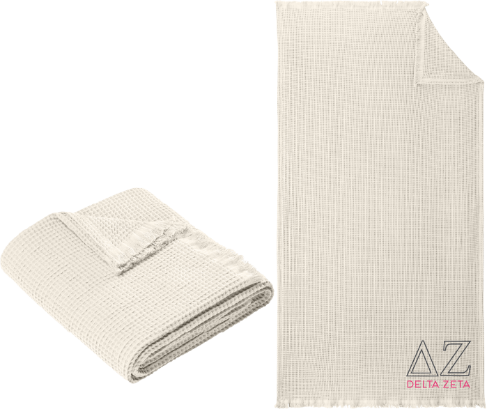 Delta Zeta Letters and Name Blankets