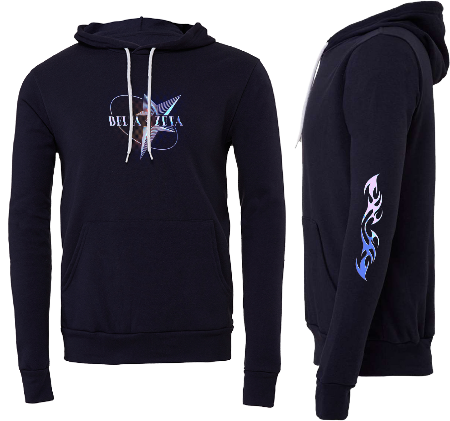 Delta Zeta Pink Chrome Graphic Hoodie