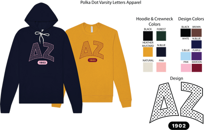 Delta Zeta Varsity Polka Dot Hoodie