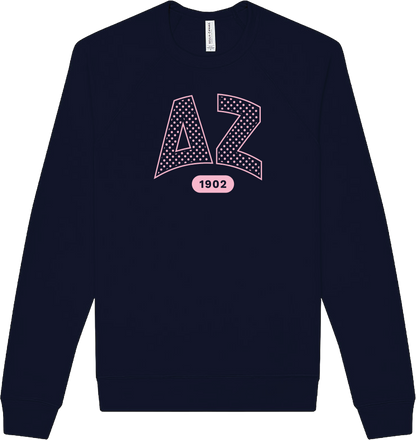 Delta Zeta Varsity Polka Dot Crewneck