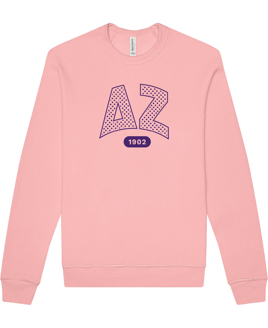 Delta Zeta Varsity Polka Dot Crewneck
