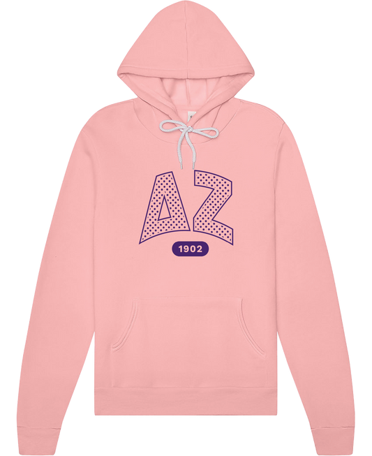 Delta Zeta Varsity Polka Dot Hoodie