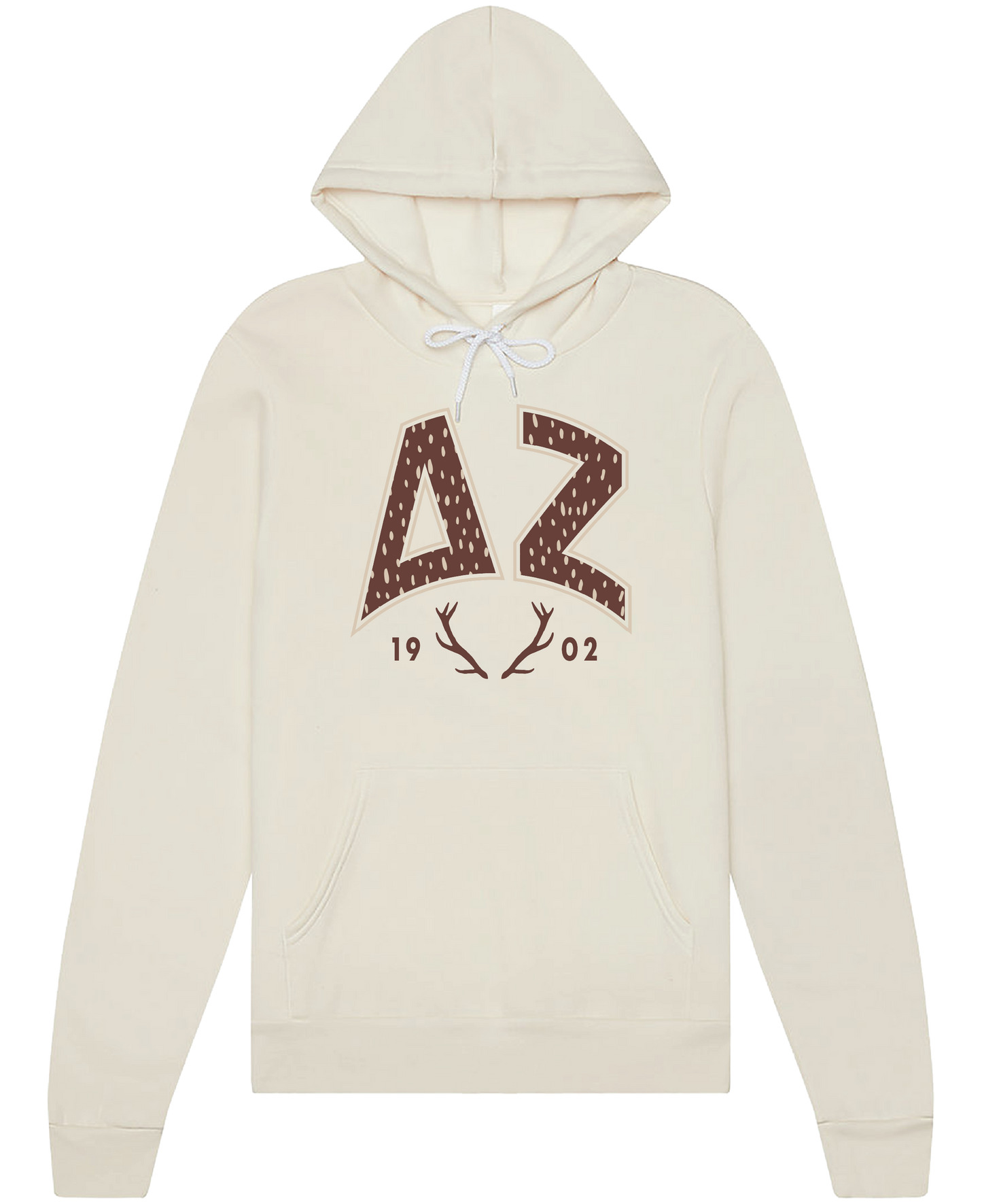 Delta Zeta Fawn Print Varsity Hoodie