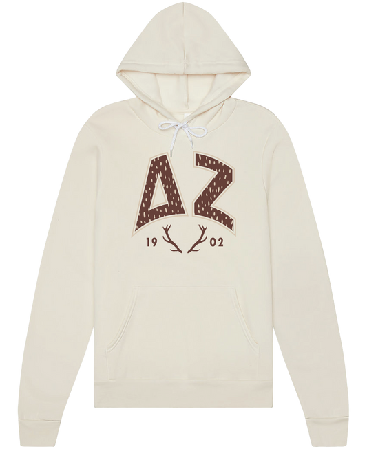 Delta Zeta Fawn Print Varsity Hoodie